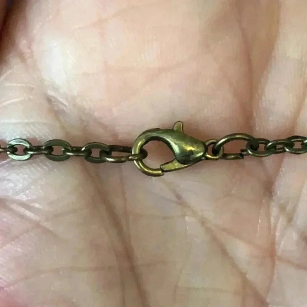Antiqued Brass Arrowhead 18” Chain Necklace Handmade Handcrafted New
